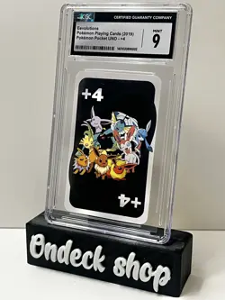 2019 Draw 4 Eevolutions - Pokemon Playing Cards - Pocket UNO +4 - CGC MINT 9! - Image 1