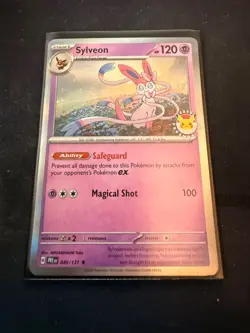 2025 Pokemon Day Stamped Sylveon 040/131 Holo Foil Exclusive Promo Card - Image 1