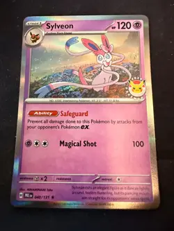 2025 Pokemon Day Stamped Sylveon 040/131 Holo Foil Exclusive Promo Card - Image 2