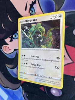 Rayquaza SWSH029 Holo Black Star Promo Pokemon Card LP - Image 3