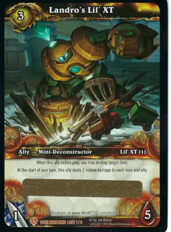 World of Warcraft TCG Landro’s Lil’ XT Unused Loot Card - Image 1
