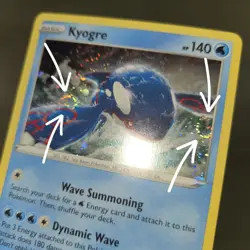 HOLO BLEED ERROR DOUBLE SWIRL 🌀💫 Kyogre 036/159 Cosmos Holo Pokemon Card Promo - Image 1
