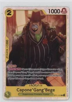 2025 One Piece Card Game: A Fist of Divine Speed OP11 Capone Bege SR Gang - Image 1