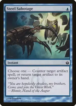 STEEL SABOTAGE X 4 N/M- MIRRODIN BESIEGED MAGIC THE GATHERING - Image 1