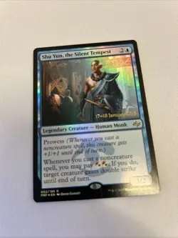 1x Shu Yun, the Silent Tempest - Foil - Prerelease Promo MTG Magic - Nm (Z) - Image 2