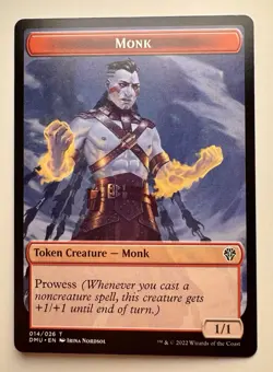Monk Token (014) Dominaria United DMU MTG Magic - Image 1