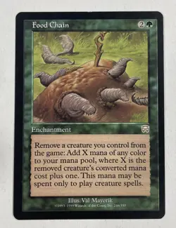 Food Chain Mercadian Masques LP Light Play MTG Magic The Gathering A - Image 1