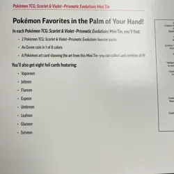 Pokemon TCG Prismatic Evolutions Costco Mini Tins 8 Pack - Image 3