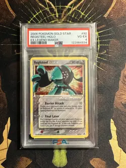 Pokemon Registeel Gold Star 92/92 Legend Maker PSA 4 - Image 1
