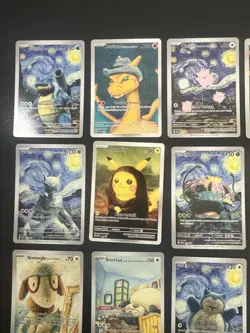 Pokemon Van Gogh Set of EIGHTEEN (18) Custom Art Cards - DIY - Fan Art- Full Set - Image 2