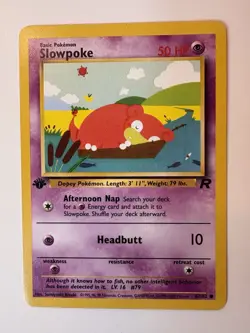 Pokemon TCG Team Rocket #67/82 Slowpoke 1st Edition NM - Image 1