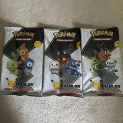 Pokemon TCG First Partner Pack (Lot Of 3) - Sinnoh/Unova/Alola NEW/SEALED 820650809620 - Image 1