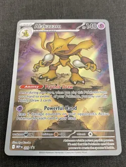 Alakazam 009 Illustration Rare Promo ME: Mega Evolution Pokemon TCG MEP NM - Image 1
