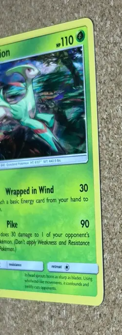2017 Pokemon Virizion 8/73 Sun & Moon Shining Legends #8/73 Rare Holo TCG. - Image 5