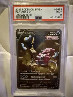 2023 Pokemon SWSH Crown Zenith Hoopa V Full Art GG53 PSA 9 - Image 1