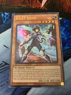 Yugioh! TCG - K9-17 Izuna - Ultra Rare - JUSH-EN031 - Justice Hunters - 1st [NM] - Image 1