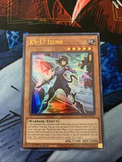Yugioh! TCG - K9-17 Izuna - Ultra Rare - JUSH-EN031 - Justice Hunters - 1st [NM] - Image 2