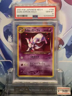 Dark Espeon Holo PSA10 Japanese Neo 4 2001 Old Back Pokemon Card Rare - Image 1
