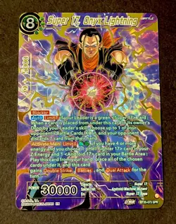 DRAGON BALL SUPER CARD GAME SUPER 17, ONYX LIGHTNING BT20-073 SPR HOLO NM - Image 1