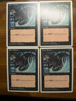 MTG Dark Ritual Core Set 4th Edition Playset Regular Card, X4 - Image 1