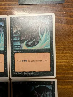MTG Dark Ritual Core Set 4th Edition Playset Regular Card, X4 - Image 3