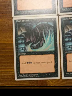 MTG Dark Ritual Core Set 4th Edition Playset Regular Card, X4 - Image 4