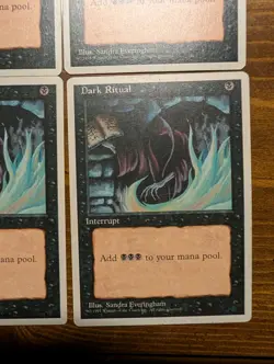 MTG Dark Ritual Core Set 4th Edition Playset Regular Card, X4 - Image 5