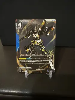 Gundam 02 Banshee Unicorn Foil TCG Card Game Destroy Mode LR+ NM - Image 1