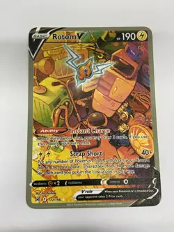 Rotom V Gold Metal Pokemon Card-Collectible Gift Display！Christmas COOL - Image 5