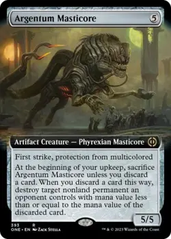Argentum Masticore (Extended Art) - Near Mint MTG Phyrexia: All Will Be One - Image 1