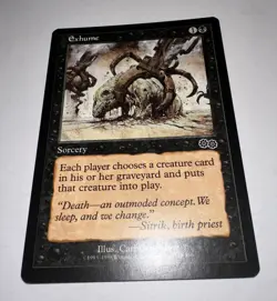 MTG X1 * Exhume X1 NM Unplayed Urza's Saga Regular SellbyCyn - Image 1