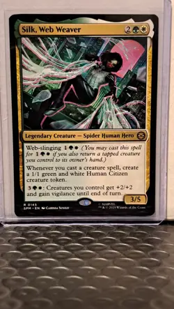 MTG Spider-Man - Silk, Web Weaver #145 (Rare Legendary Creature) - Image 1