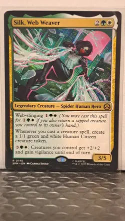 MTG Spider-Man - Silk, Web Weaver #145 (Rare Legendary Creature) - Image 2