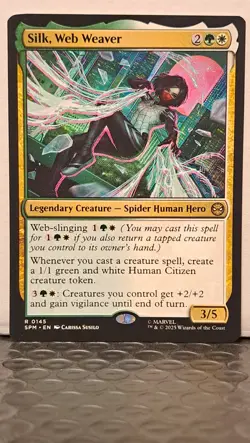 MTG Spider-Man - Silk, Web Weaver #145 (Rare Legendary Creature) - Image 3