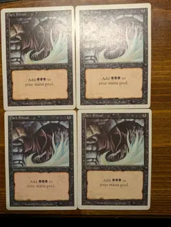 MTG Vintage Revised Edition Dark Ritual Card 4X Set - Image 1