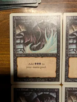 MTG Vintage Revised Edition Dark Ritual Card 4X Set - Image 2