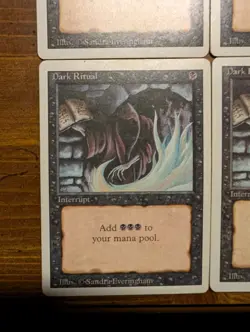 MTG Vintage Revised Edition Dark Ritual Card 4X Set - Image 4