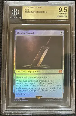 BGS Gem Mint 9.5 Buster Sword 255 Foil Final Fantasy MTG - Image 1