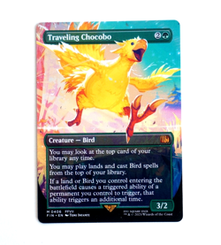 Traveling Chocobo Magic the Gathering (MTG) Borderless Extended Card - Image 1