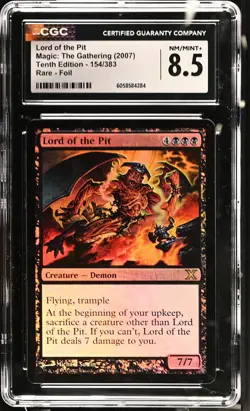LORD OF THE PIT 10th Edition Foil Rare CGC 8.5 MTG [Nostalgium] - Image 1