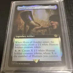 Magic: The Gathering MTG Gondor'S Horn English Surge Foil Extended Art - Image 2