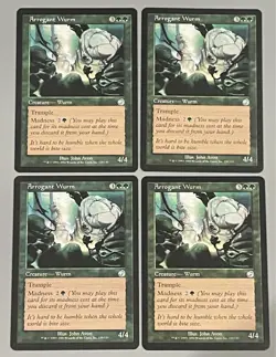 Magic: The Gathering MTG Arrogant Wurm English 4 Sheets - Image 1