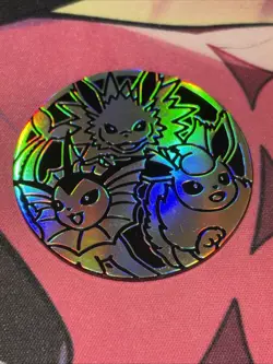 Pokemon Eeveelution VMAX Premium Collection Flareon Vaporeon Jolteon Jumbo Coin - Image 1