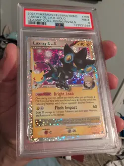 PSA 9 2021 Pokemon Celebrations Luxray GL LV X-Holo Classic Coll Rising Rivals - Image 2