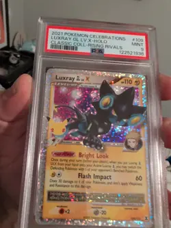 PSA 9 2021 Pokemon Celebrations Luxray GL LV X-Holo Classic Coll Rising Rivals - Image 3