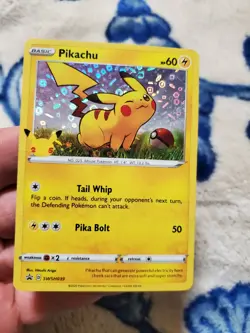 DAMAGED Pikachu Pokemon 25th Anniversary 2021 Promo Holo SWSH039 - Image 1