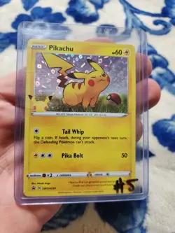 DAMAGED Pikachu Pokemon 25th Anniversary 2021 Promo Holo SWSH039 - Image 5