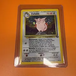 Pokemon TCG Clefable 01/64 Jungle Holo Unlimited LP Free Shipping - Image 1