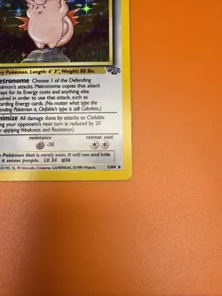 Pokemon TCG Clefable 01/64 Jungle Holo Unlimited LP Free Shipping - Image 4