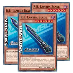 R.B. LAMBDA BLADE 3x • (R.B. Lambda Lama) • Comune • DOOD EN091 • 1Ed • Yugioh! - Image 1